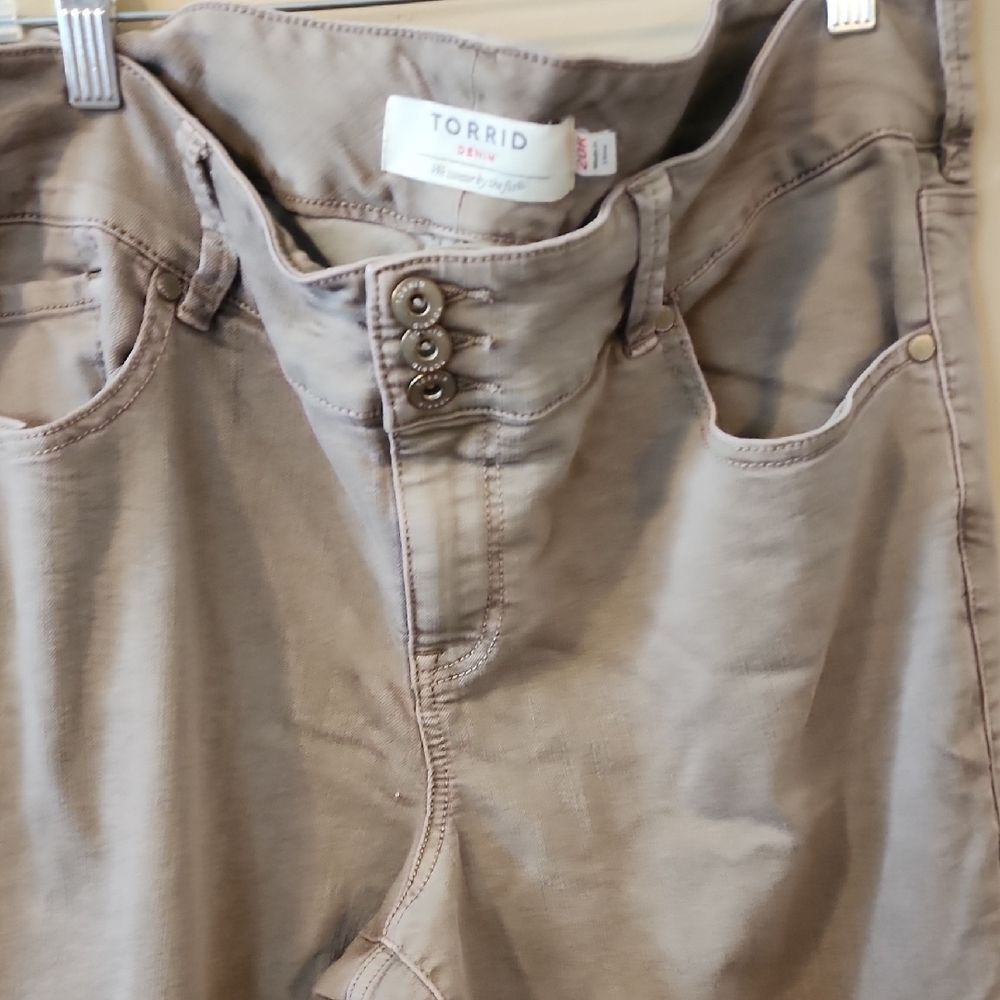 Torrid Jeggongs Denim Button-Fly Pants Size 20S - Picture 2 of 4